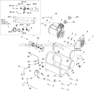 Part Location Diagram of D21105 Porter Cable Tube Pressure Release